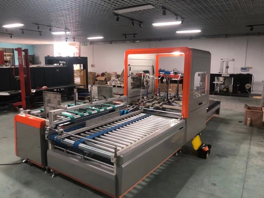 เครื่องติดกาวกล่องกระดาษแข็ง 6600mm * 2100mm * 1600mm CE Approved