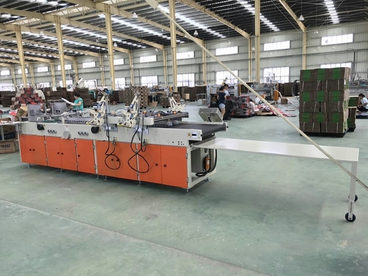 CE กล่องกระดาษลูกฟูกกล่องโฟลเดอร์เครื่อง Gluer 100m / นาทีพร้อมอะไหล่ฟรี