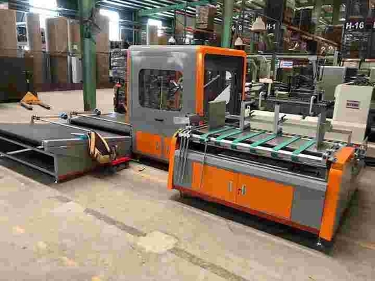 เครื่องติดกาวกล่องกระดาษสีส้ม Automatic Carton Box Gluer 100m / min